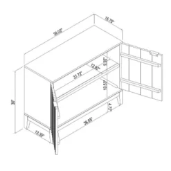 Thousand Oaks Wood Scalloped 2 Door Cabinet Brown - Threshold™ Designed With Studio McGee -Threshold GUEST d30afdbb 7d2d 42ce bb10 d47b620b3648