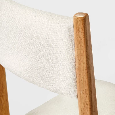 2pk Yalecrest Upholstered Seat And Back With Wood Frame Counter Height Barstools Cream/Natural - Threshold™ Designed With Studio McGee 6 2pk Yalecrest Upholstered Seat And Back With Wood Frame Counter Height Barstools Cream/Natural - Threshold™ Designed With Studio McGee - Image 4