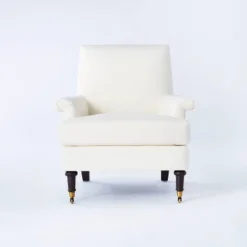 Mercer Rolled Upholstered Armchair With Casters - Threshold™ Designed With Studio McGee -Threshold GUEST d5ff9bd7 641d 48e4 a8e4 20813faa2427 1