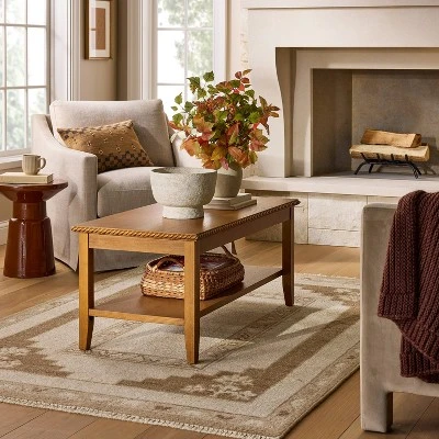 5'x7' Hand Knotted Wool Area Rug Brown/Cream - Threshold™ Designed With Studio McGee 3 5'x7' Hand Knotted Wool Area Rug Brown/Cream - Threshold™ Designed With Studio McGee