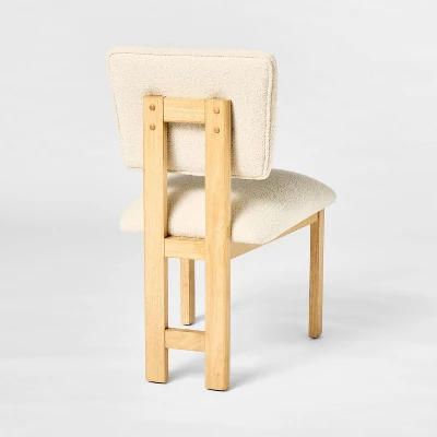 2pk Modern Upholstered Wood Dining Chair Cream - Threshold™ Designed With Studio McGee: Lacquered Rubberwood, Polyester Upholstery 5 2pk Modern Upholstered Wood Dining Chair Cream - Threshold™ Designed With Studio McGee: Lacquered Rubberwood, Polyester Upholstery - Image 3