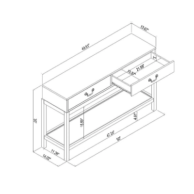 Brandeis Woven Console Table Brown - Threshold™ Designed With Studio McGee 9 Brandeis Woven Console Table Brown - Threshold™ Designed With Studio McGee - Image 7