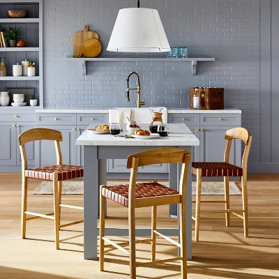 Cliff Haven Solid Wood With Woven Seat Counter Height Barstool - Threshold™ Designed With Studio McGee 3 Cliff Haven Solid Wood With Woven Seat Counter Height Barstool - Threshold™ Designed With Studio McGee