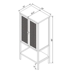 66" East Bluff Woven Cabinet Black - Threshold™ Designed With Studio McGee -Threshold GUEST f0f96919 4336 4aac bf37 3083b43583f1