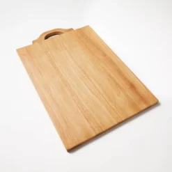 Large Handled Serving Board Brown - Threshold™ Designed With Studio McGee: Rubberwood Charcuterie Tray, 22" Rectangle -Threshold GUEST f3bd8937 d2a3 40b8 a59f c17611175717