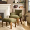 Wood Leg Ottoman Green - Threshold™ Designed With Studio McGee 1 Wood Leg Ottoman Green - Threshold™ Designed With Studio McGee -Threshold GUEST f4c5f899 ad97 42f5 a475 c8766183656a 1