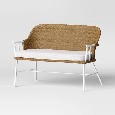 Lenwood Steel Outdoor Patio Garden Bench Brown - Threshold™ Designed With Studio McGee 7 Lenwood Steel Outdoor Patio Garden Bench Brown - Threshold™ Designed With Studio McGee - Image 5