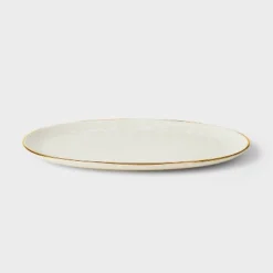 Stoneware Serving Platter Snowfall White - Threshold™ Designed With Studio McGee: Oval, Microwave & Dishwasher-Safe -Threshold GUEST f7654080 9b1d 4163 9241 93933fbc0a6a