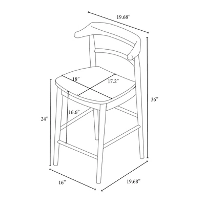 Kaysville Curved Back Wood Counter Height Barstool - Threshold™ Designed With Studio McGee 8 Kaysville Curved Back Wood Counter Height Barstool - Threshold™ Designed With Studio McGee - Image 6